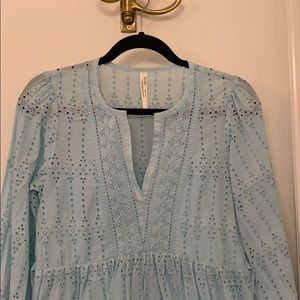 Anthro Eyelet Babydoll Dress